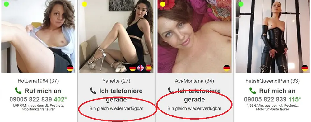 Verfügbarkeit der Frauen